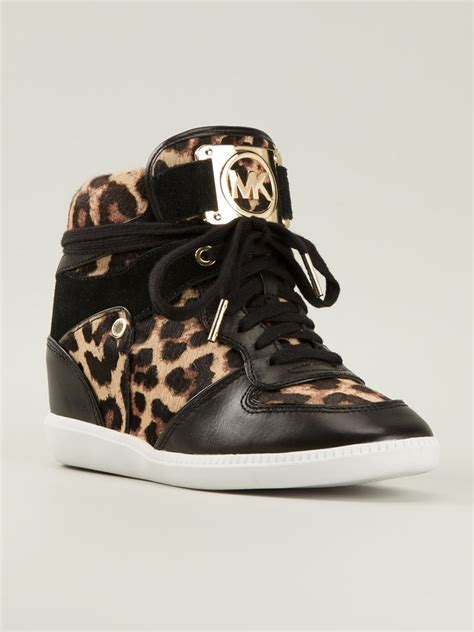 michael kors shoes animal print black